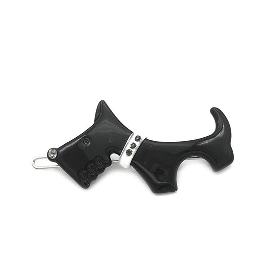 Black Schnauzer Dog Gog Hair Clip