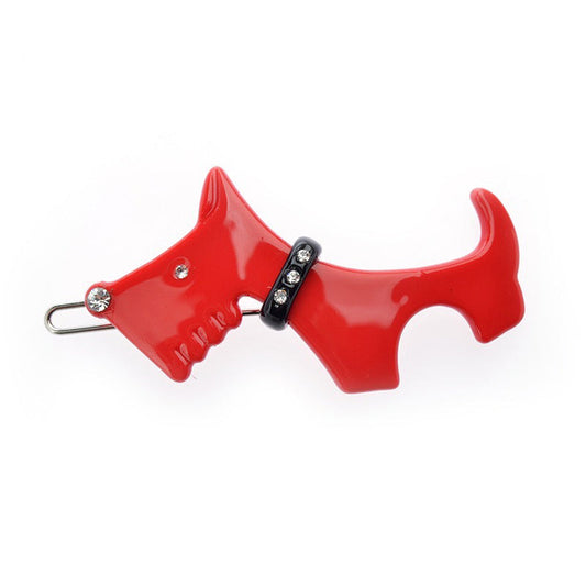 Red Schnauzer Dog Gog Hair Clip