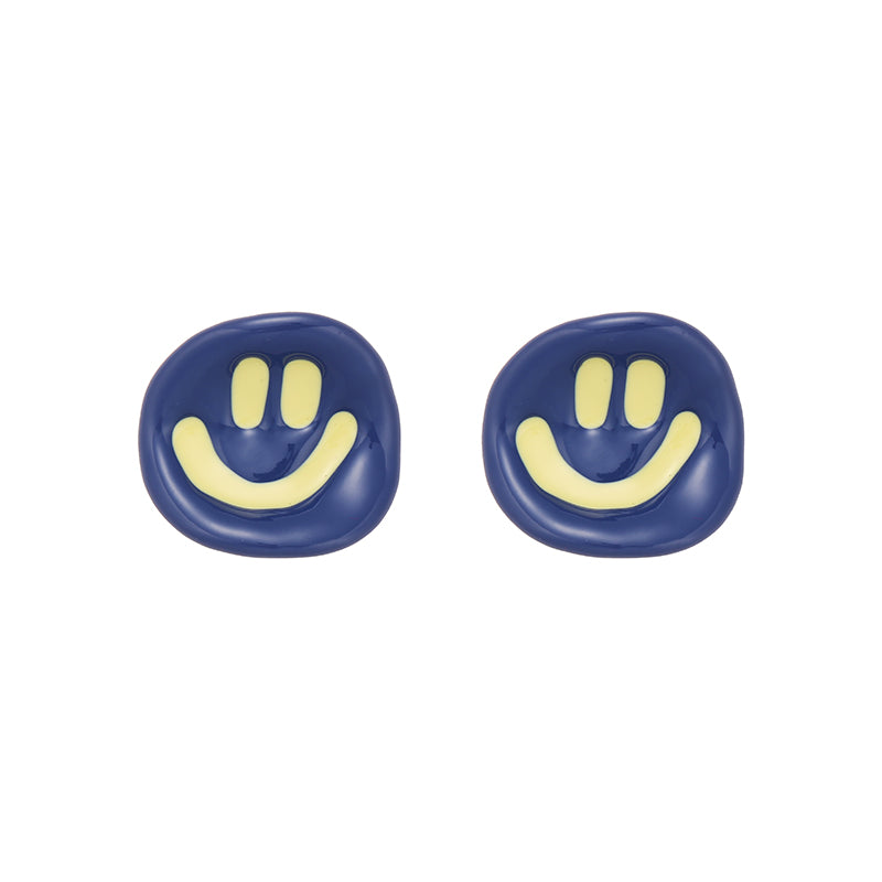 Blue Cute Smile Earrings