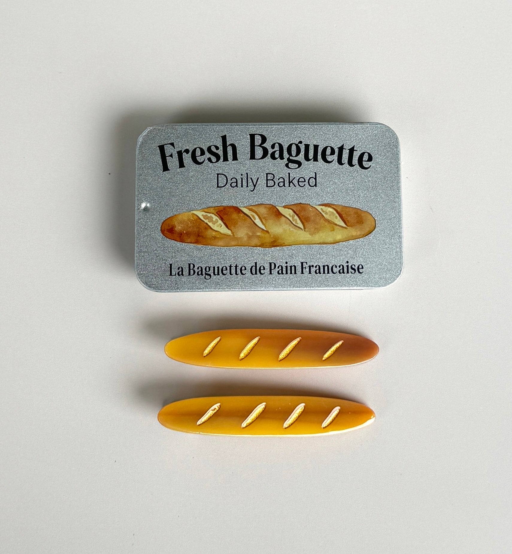 2Pcs French Baguette Hair Clips Set