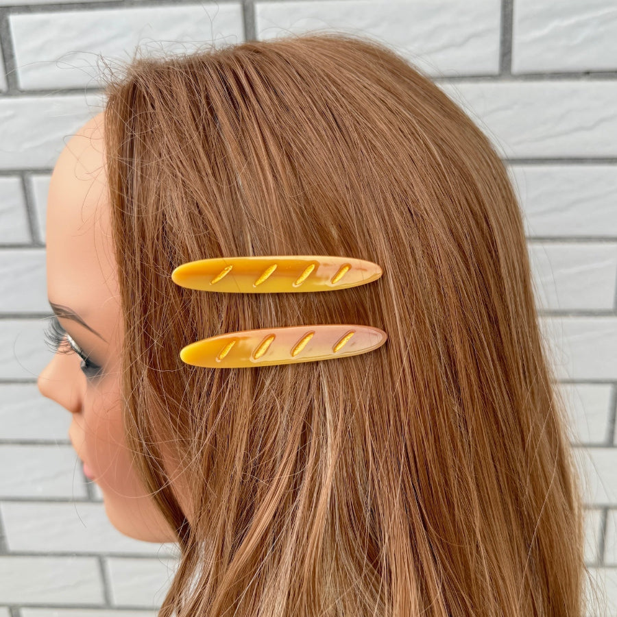 2Pcs French Baguette Hair Clips Set