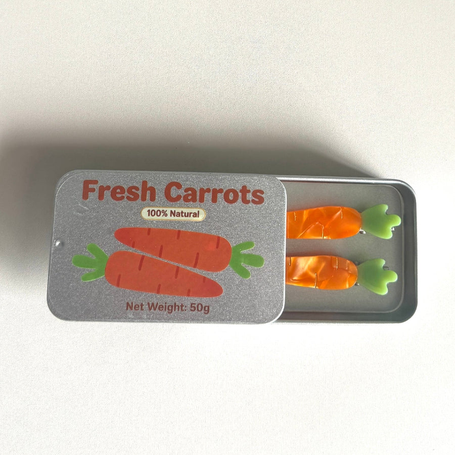 2 Pcs Carrot Hair Clips Set