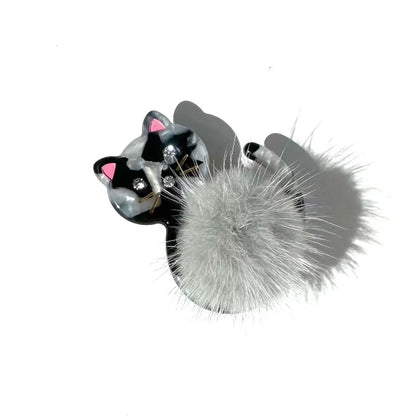 Meow Cat Fur Hair Clip