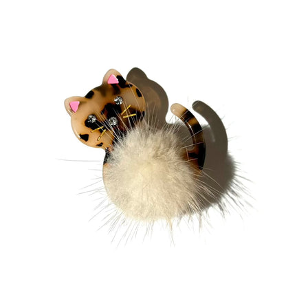 Meow Cat Fur Hair Clip