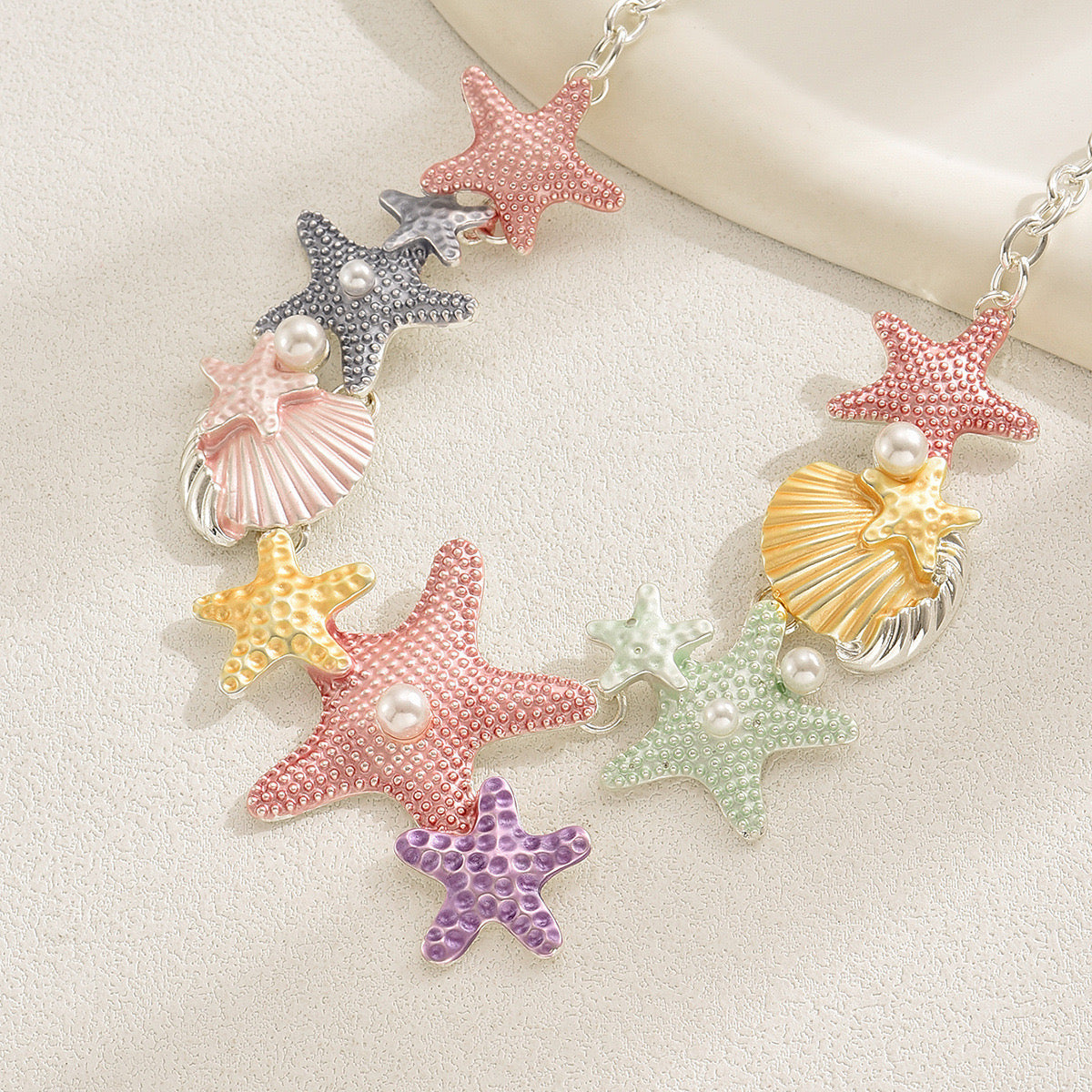 Pink Starfish Necklace