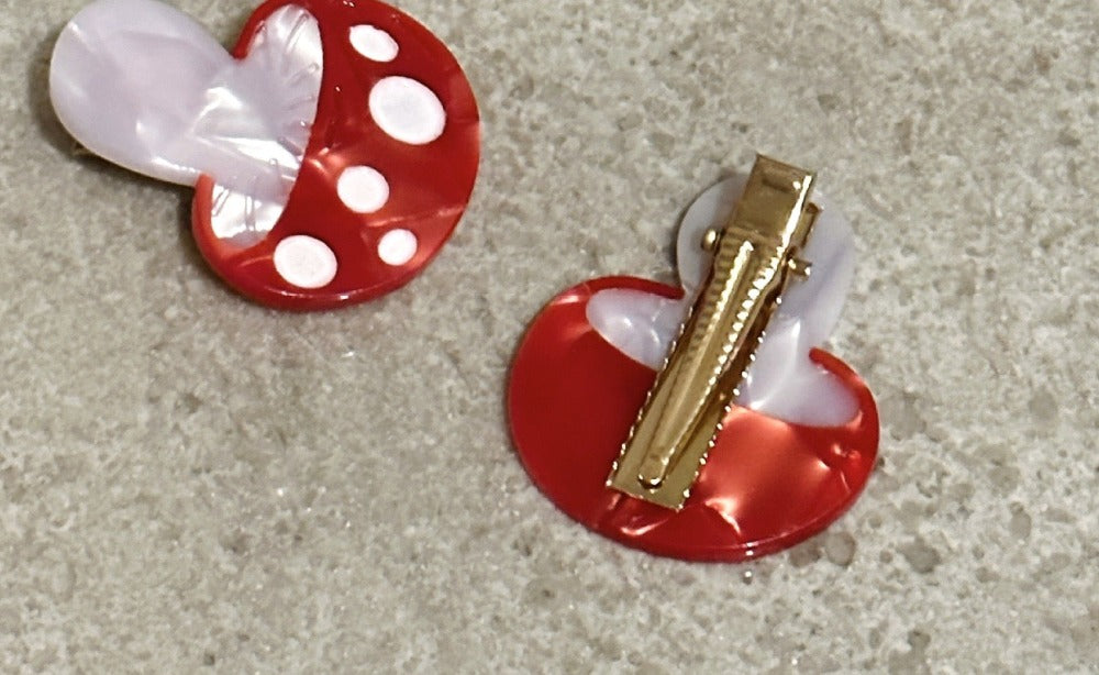 Mini Mushroom Hair Clip