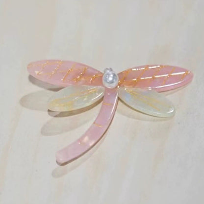 Pink Dragonfly Hair Clip