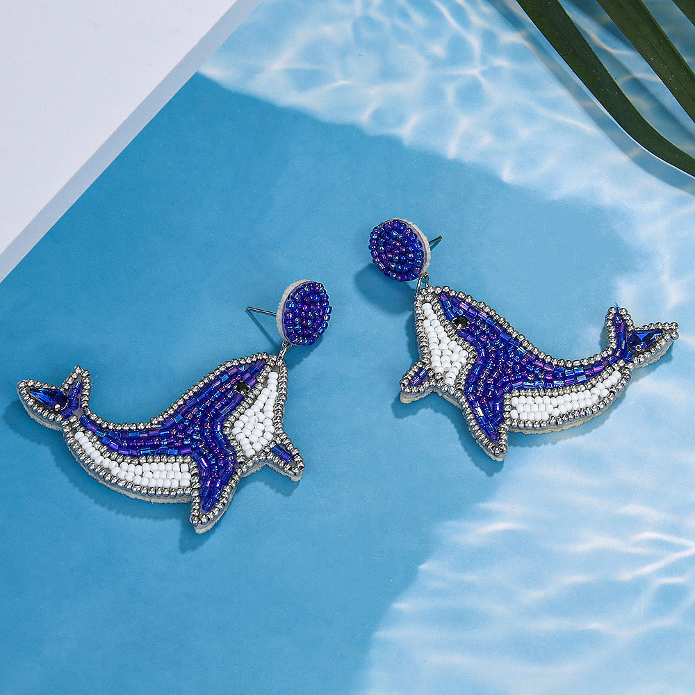 Whale Beads Earrings