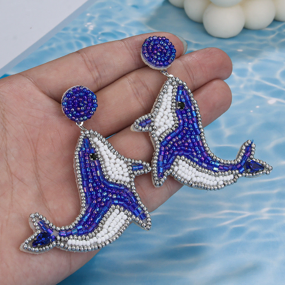 Whale Beads Earrings