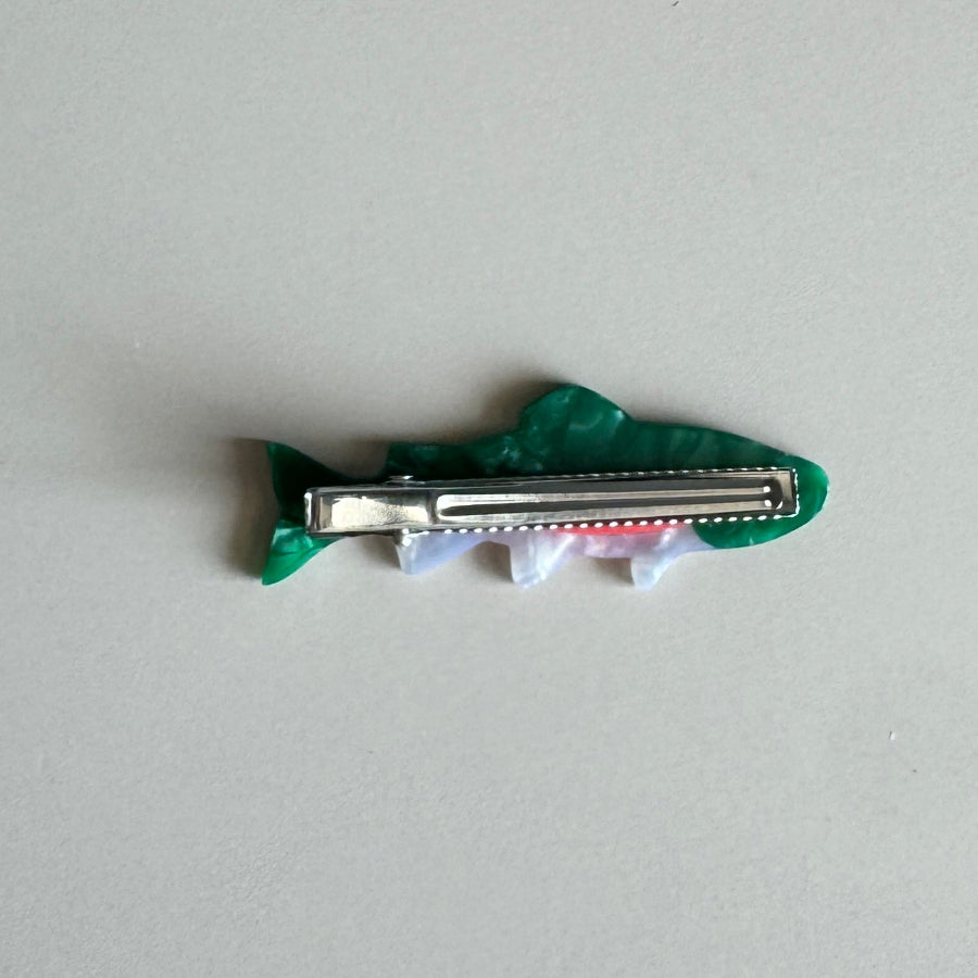 Rainbow Trout Fish Hair Clip