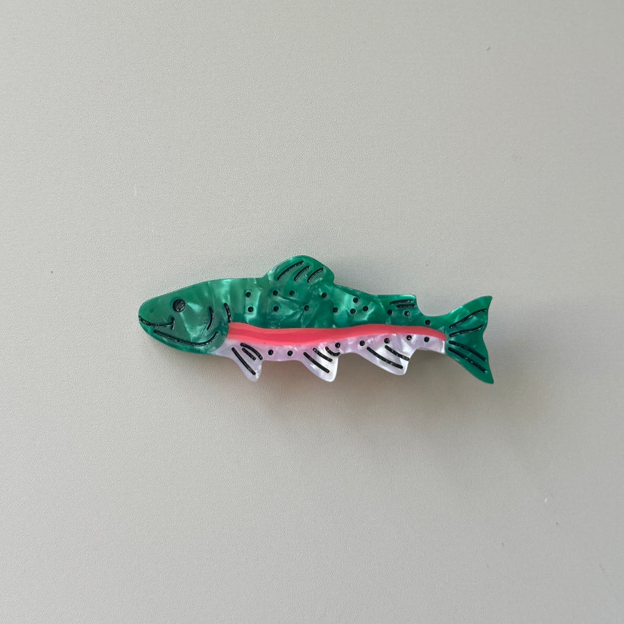 Rainbow Trout Fish Hair Clip