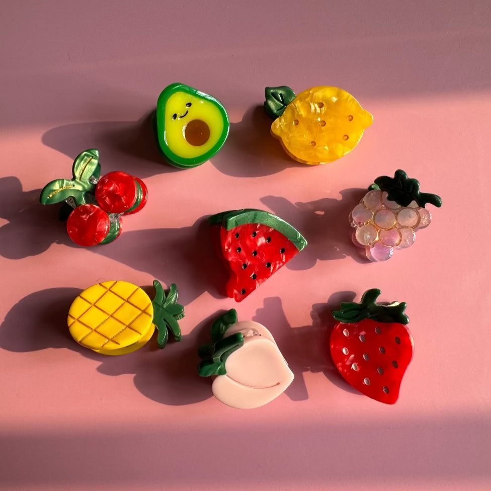 Mini Fruit Hair Claw Set (8pcs)