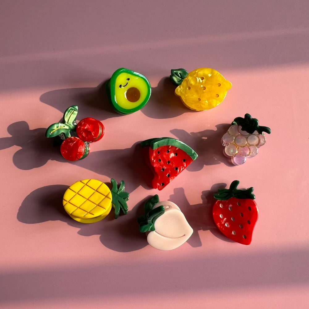 Mini Fruit Hair Claw Set (8pcs)