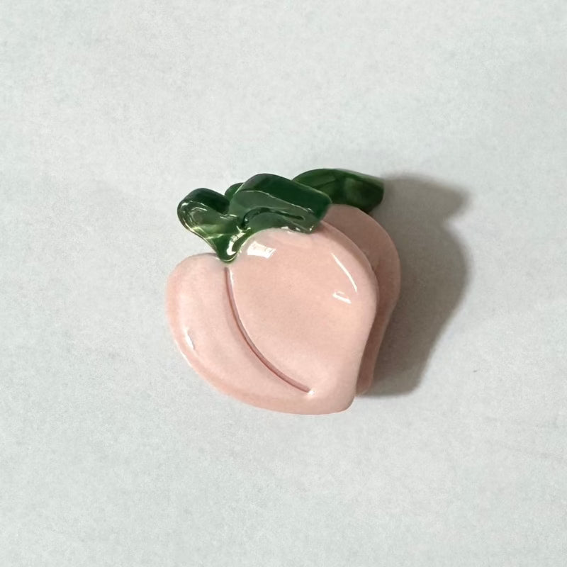 Mini Fruit Peach  Hair Claw