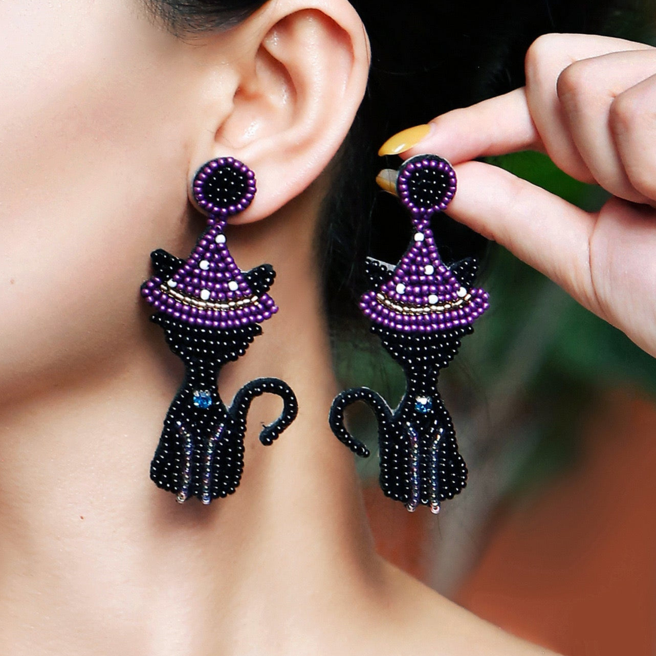 Black Cat Earrings