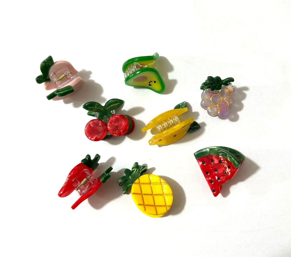 Mini Fruit Hair Claw Set (8pcs)