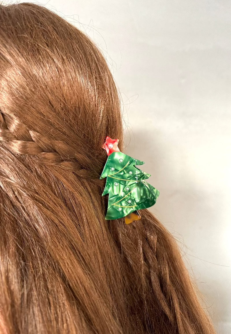 Christmas Tree Hair Claw