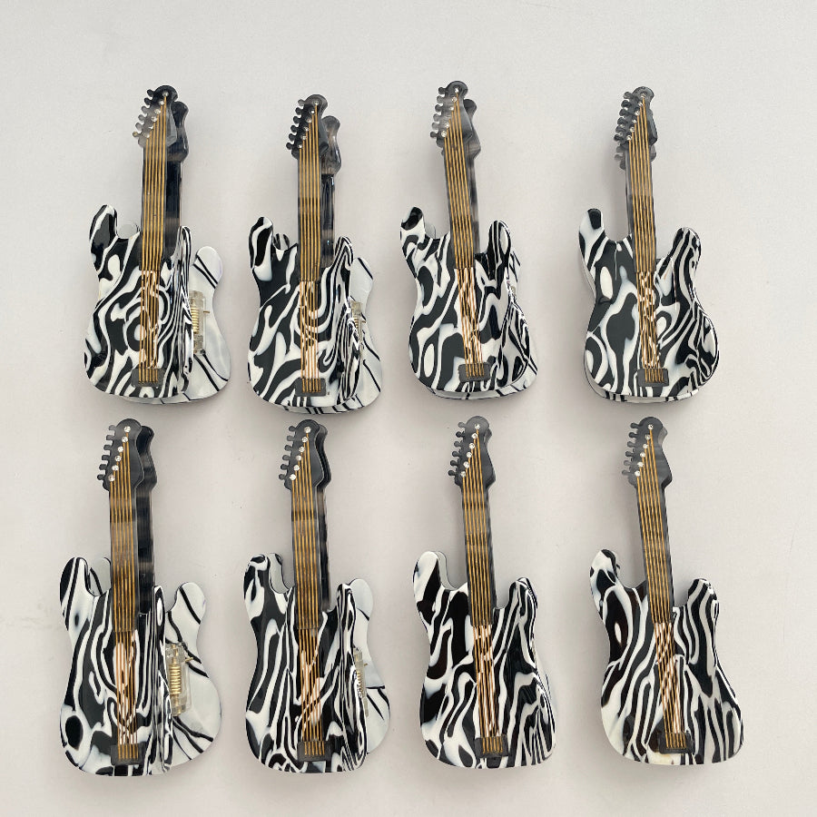 Electric Guitar  Zebra Hair Claw