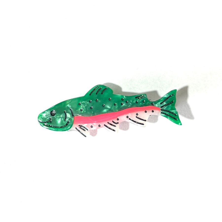 Rainbow Trout Fish Hair Clip