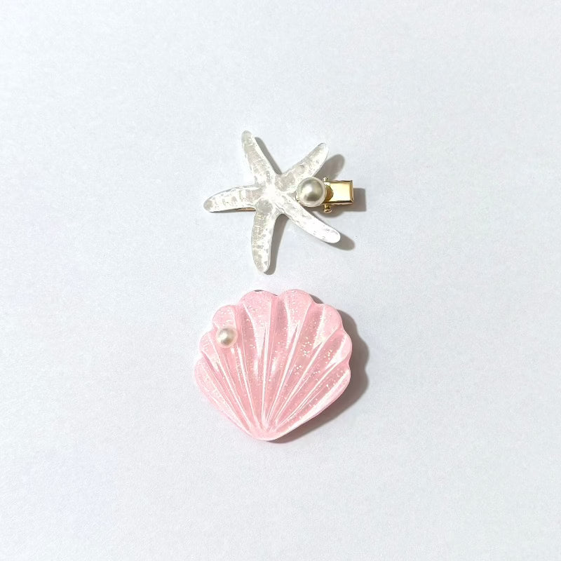 Sweet Starfish Shells Hair Clip(2pcs)