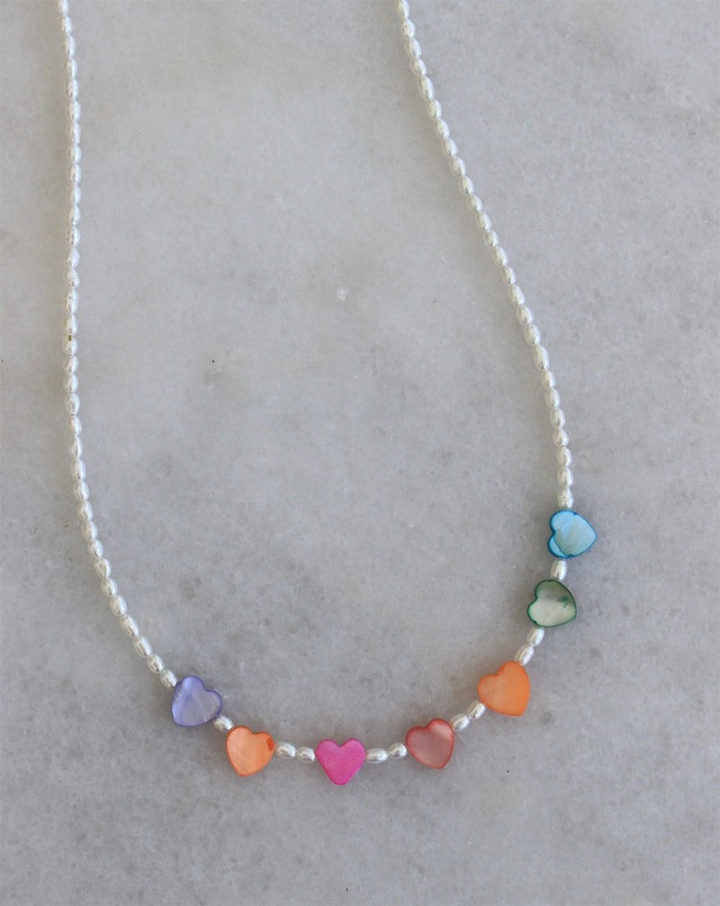 Rainbow Hearts Necklace