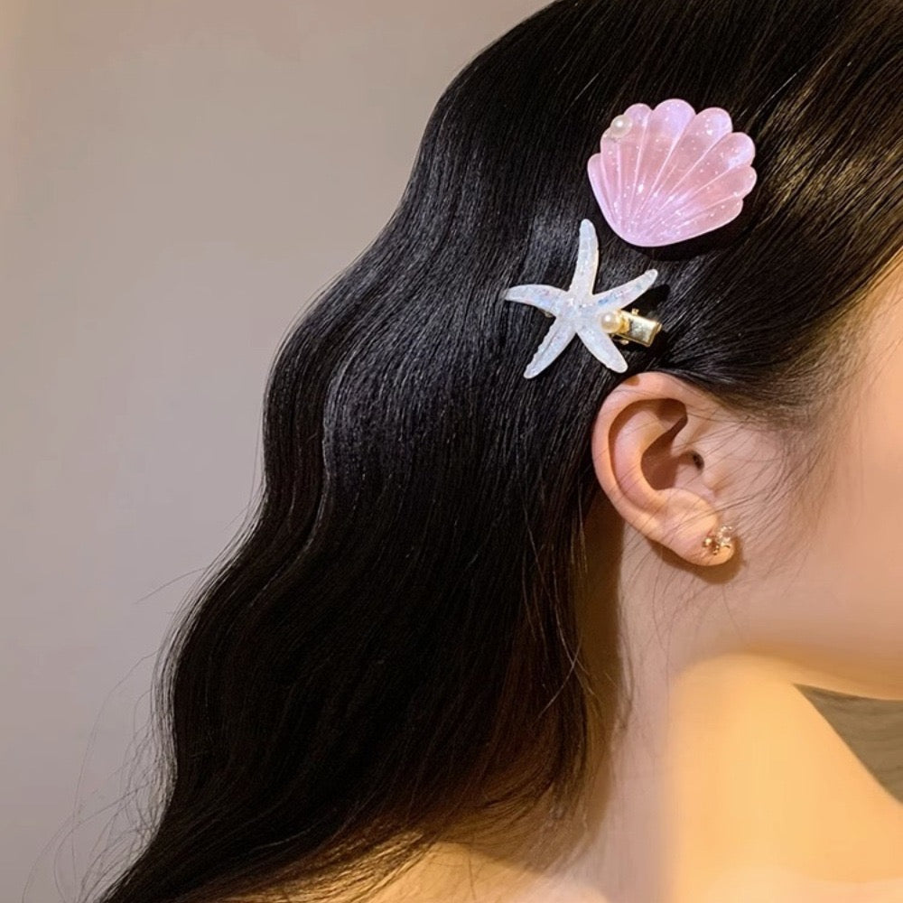 Sweet Starfish Shells Hair Clip(2pcs)