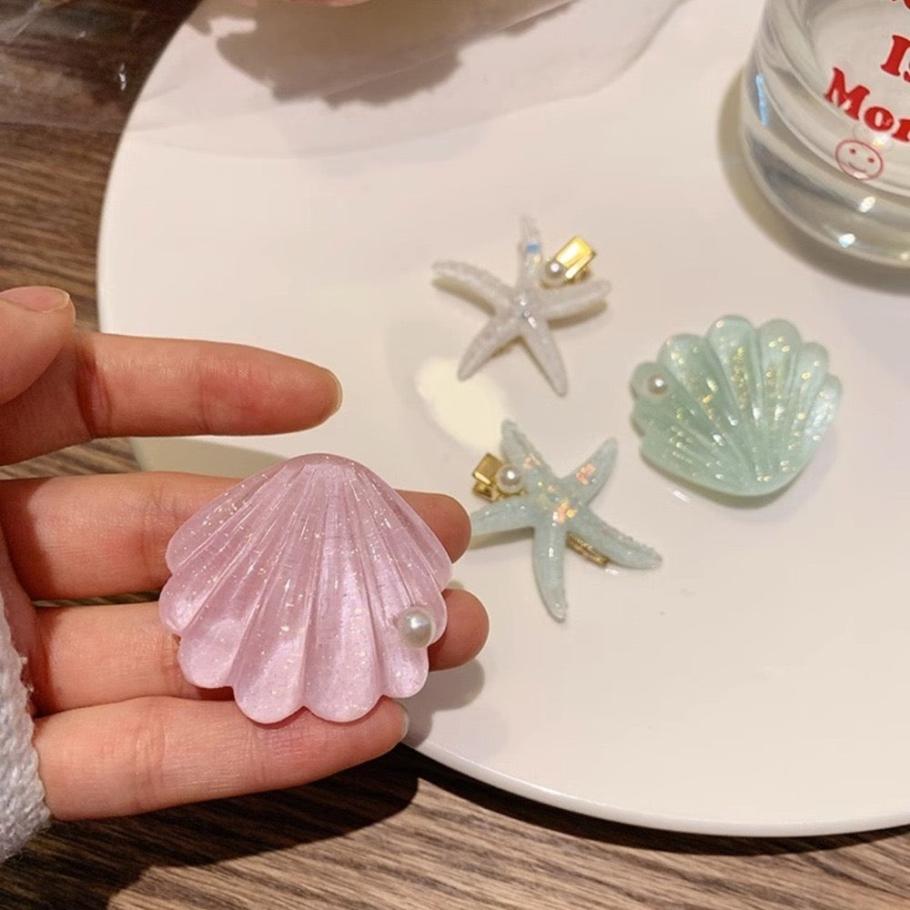 Sweet Starfish Shells Hair Clip(2pcs)