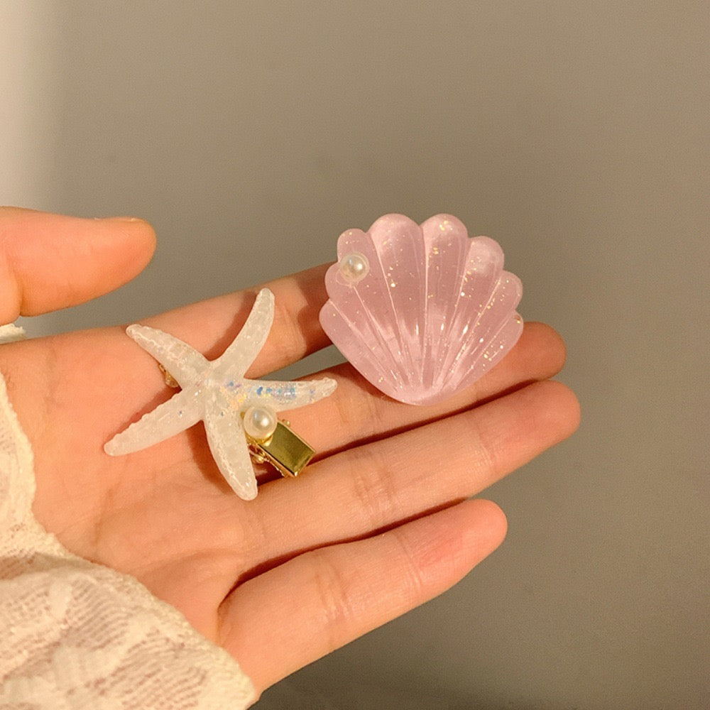 Sweet Starfish Shells Hair Clip(2pcs)