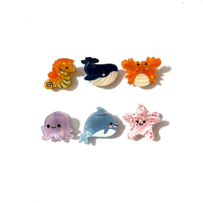 Sea Animals Mini Hair Claw Set(6pcs)
