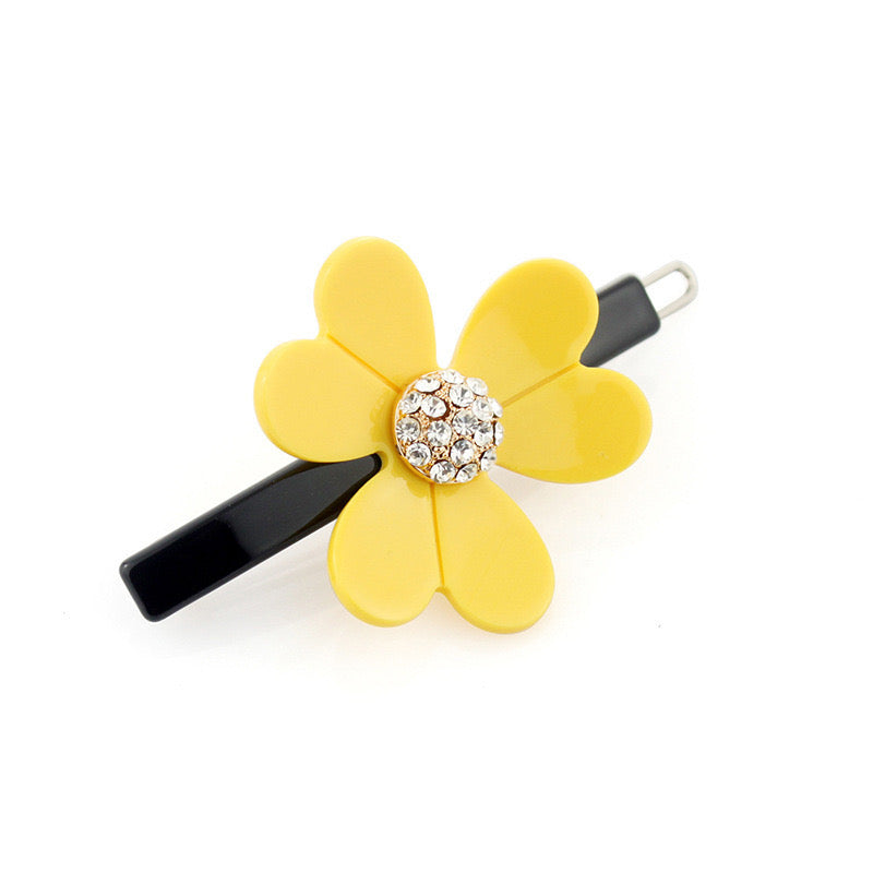 Small Yellow Flower Hair Clip