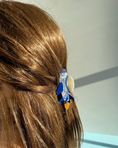 Blue Spacecraft Hair Claw
