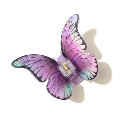 Purple Morpho Butterfly Hair Claw