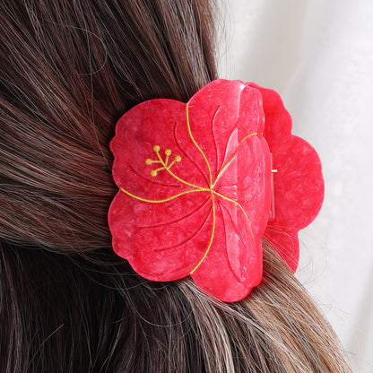 Hibiscus Flower Hair Claw