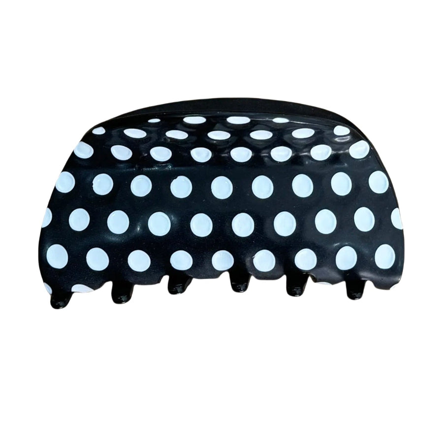 Black Polka Dot Hair Claw