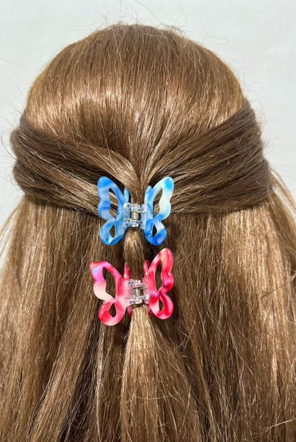 Blue Mini Butterfly Hair Claw