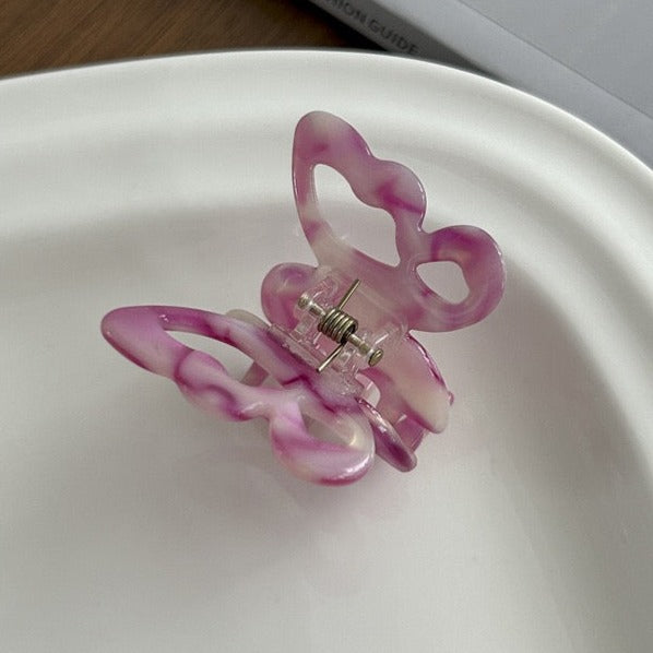 Pink Mini Butterfly Hair Claw