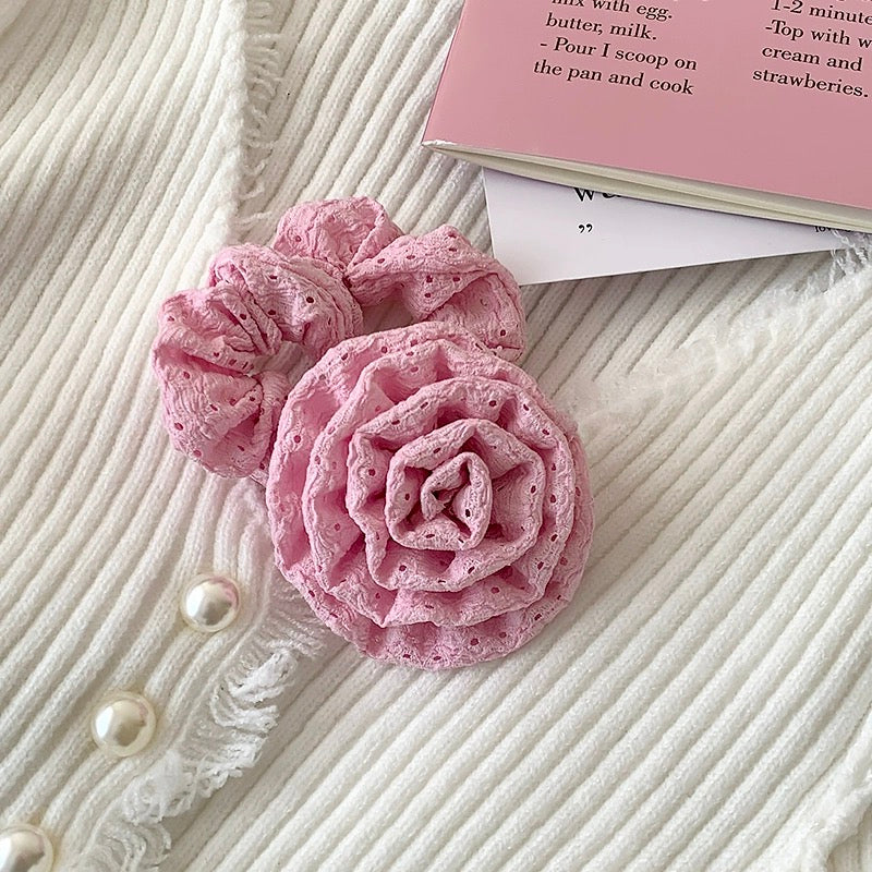 Rose Flower Scrunchie