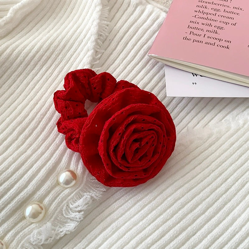 Rose Flower Scrunchie