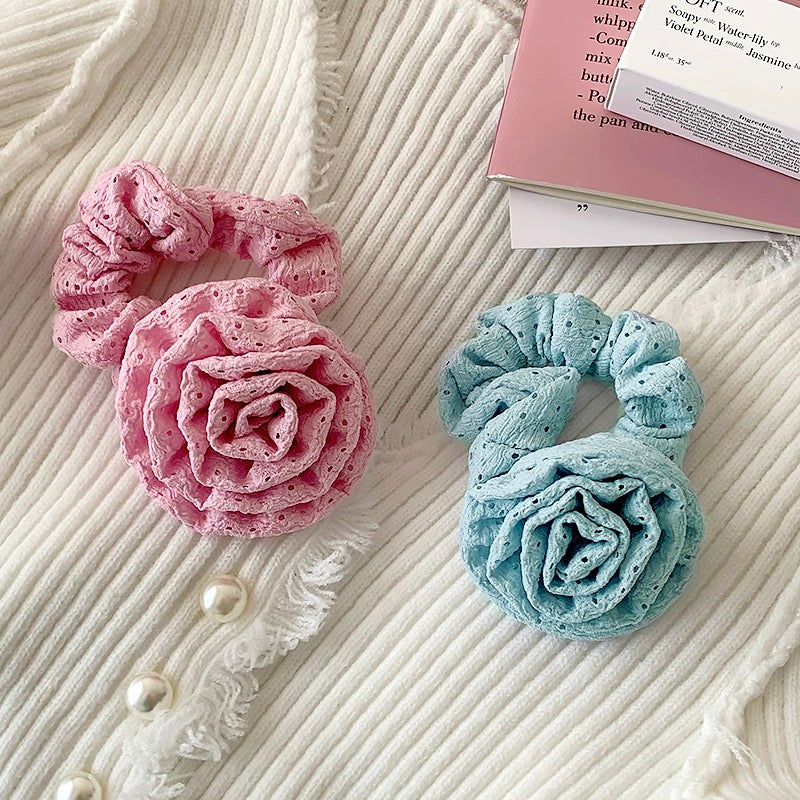 Rose Flower Scrunchie