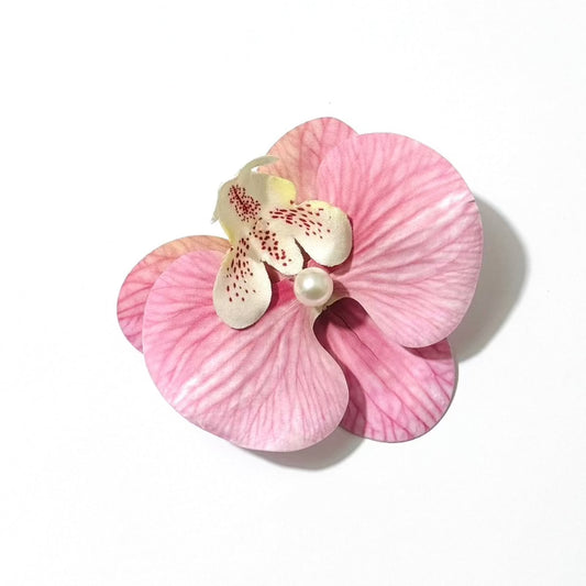 Pink Phalaenopsis Flower Hair Clip