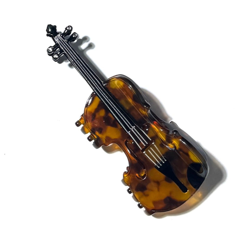 Violin Hair Claw In Tortoiseshell