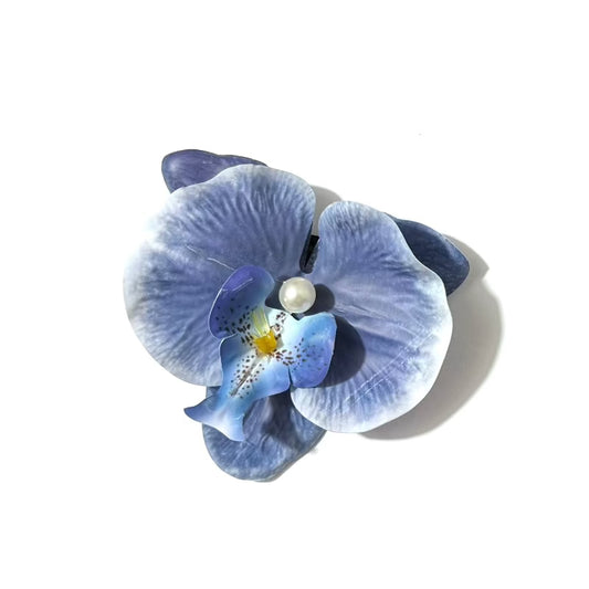Blue Phalaenopsis Flower Hair Clip