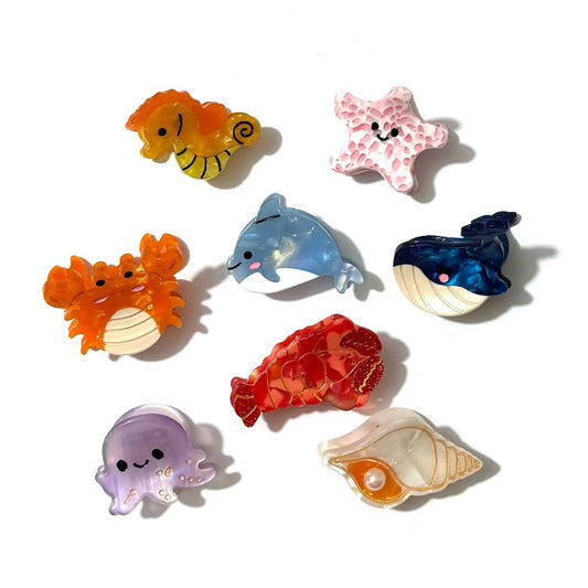 Sea Animals Mini Hair Claw Set(8pcs)