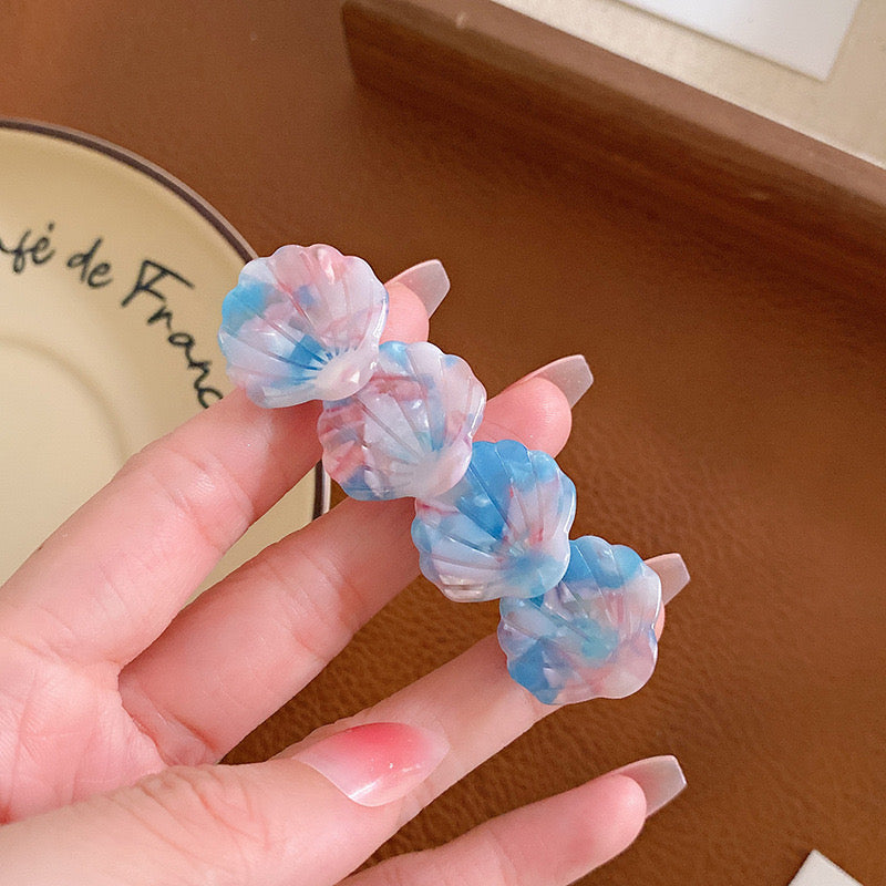 Floral Shell Conch Hair Clip(3pcs)