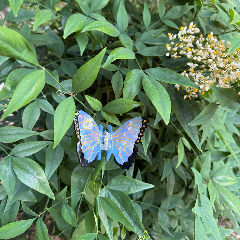 Blue Morpho Butterfly Hair Claw