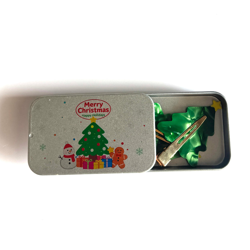 2 Pcs Christmas Tree Hair Clips Set