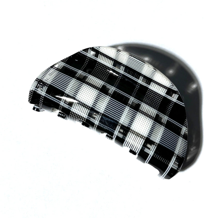 Black Plaidt Hair Claw