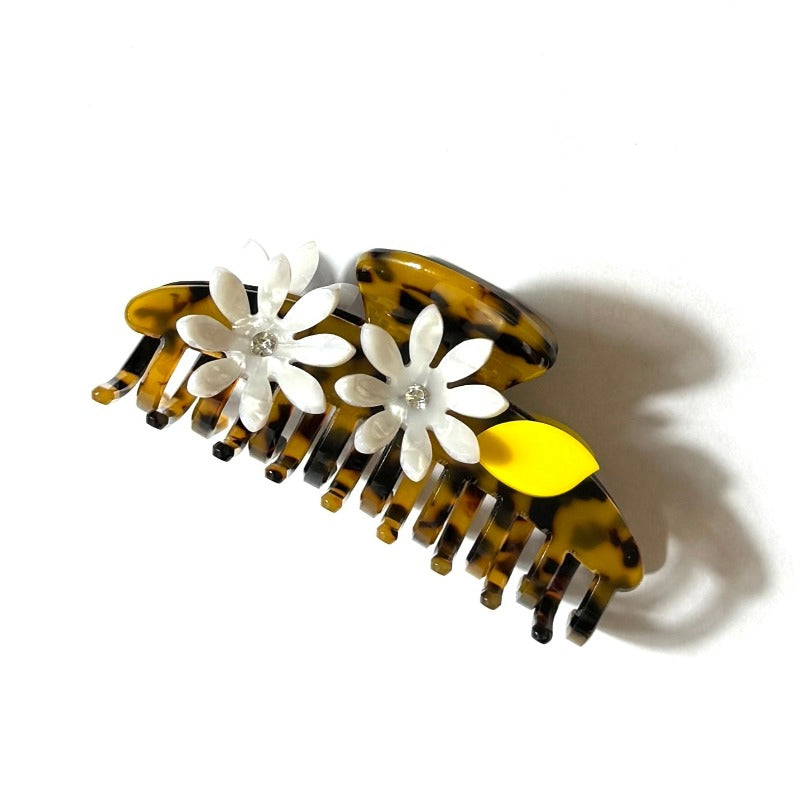 Daisy Hair Claw for Thick Hair