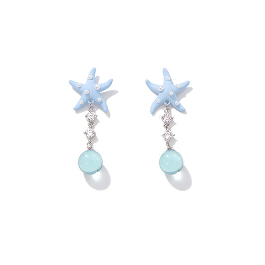 Ocean Starfish Pearls  Earrings