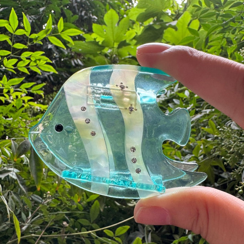 Transparent Tropical Fish Hair Claw